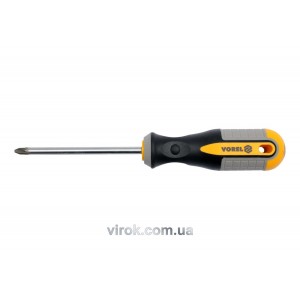 Викрутка хрестова VOREL : "Pozidriv" PZ2 х 150 мм. Cr-V [12/36/144]
