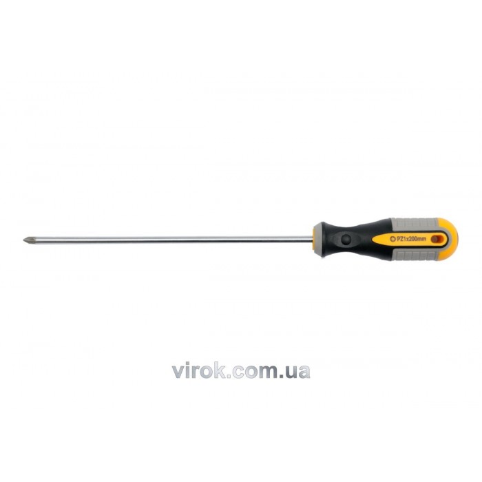 Викрутка хрестова VOREL : "Pozidriv" PZ2 х 200 мм. Cr-V [12/36/144]