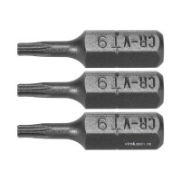 Насадка викруткова STHOR : TORX T9 x 25 мм, HEX 1/4", Cr-V, 3 шт (DW)