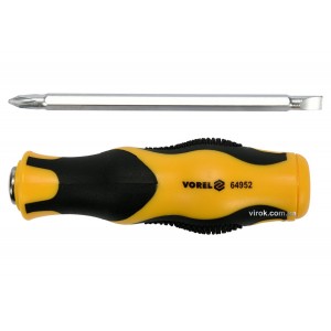 Викрутка-тримач VOREL двостороння, PH2 х SL6 мм, CrV, L= 115 мм [6/120]