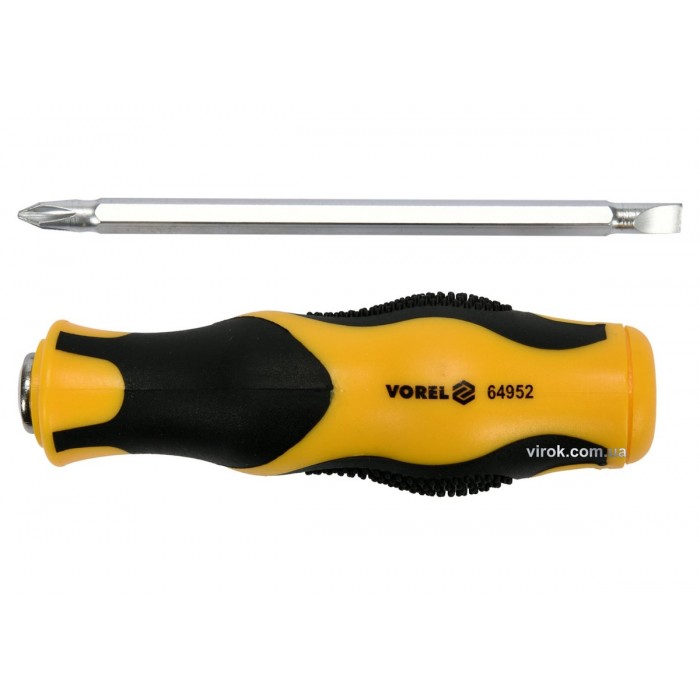 Викрутка-тримач VOREL двостороння, PH2 х SL6 мм, CrV, L= 115 мм [6/120]