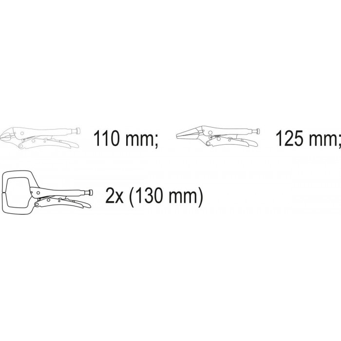 Кліщі затискні VOREL для зварювальних робіт, 4 шт. [6/24]