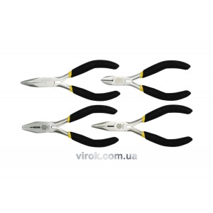 Плоскогубці, щипці, бокорізи міні VOREL, l= 125 мм, Набір 4 шт. [25/50]