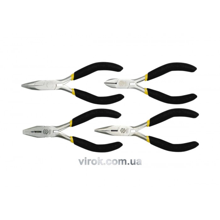 Плоскогубці, щипці, бокорізи міні VOREL, l= 125 мм, Набір 4 шт. [25/50]