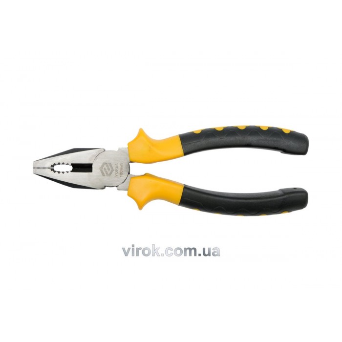 Плоскогубці універсальні VOREL з ізольованими ручками, l= 180 мм  [6/60]