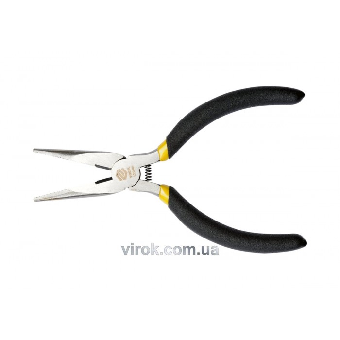 Щипці плоскі міні з ізольованими ручками VOREL, l= 125 мм  [12/120]