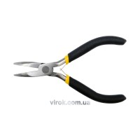 Щипці - тонкогубці міні VOREL : вигнуті, L= 125 мм, з ізольованими ручками [12/120]
