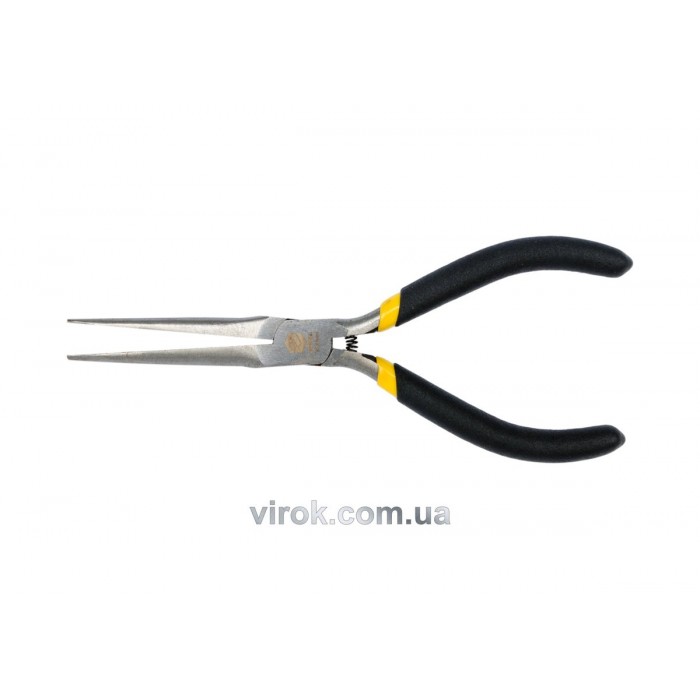 Щипці - тонкогубці міні VOREL : прямі, видожені L= 150 мм, з ізольованими ручками [12/120]