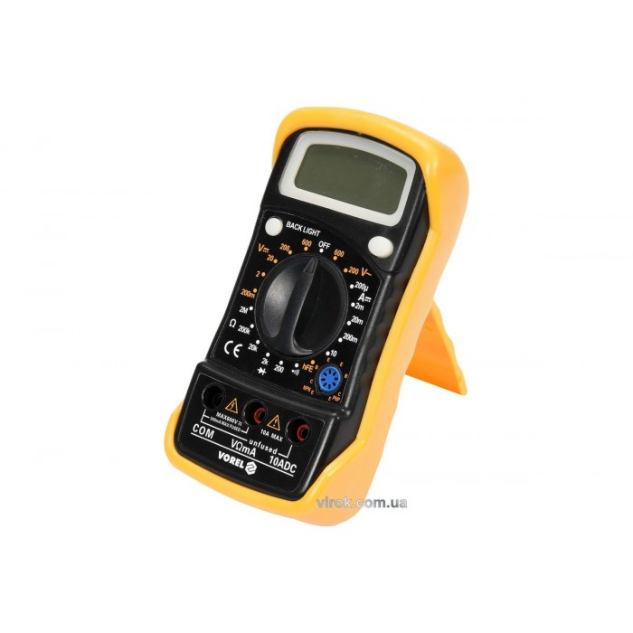 Мультиметр для вимірювання електричних параметрів VOREL : цифровий з LCD-дисплеєм [50]