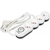 Подовжувач мережевий STHOR: l=1,5 м, колодка з 4 гніздами і вмик, 3-жильний Ø=1,5 мм², з заземл [30]