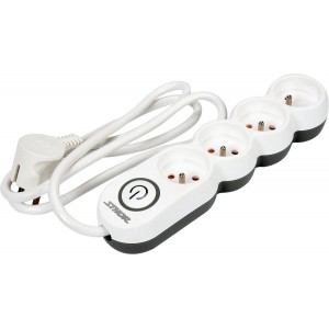 Подовжувач мережевий STHOR: l= 3 м, колодка з 4 гніздами і вмик, 3-жильний Ø=1,5 мм², з заземл [30]