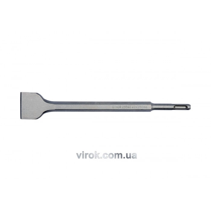 Долото плоске STHOR : SDS+ до перфоратора, Ø= 14 мм, роб. b= 40 мм, l= 250 мм [25/50]