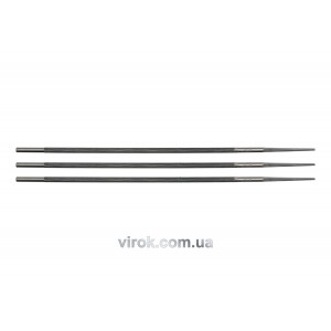 Напильники для заточки ланцюгів пили VOREL, 3шт. Ø=4,5 мм, l=200мм [4/200]