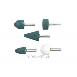 Камені шліфувальні VOREL (набір) Ø-6мм, 5шт. [25/200]
