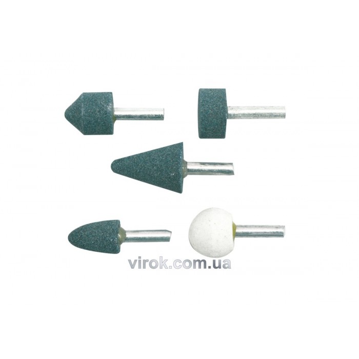 Камені шліфувальні VOREL (набір) Ø-6мм, 5шт. [25/200]