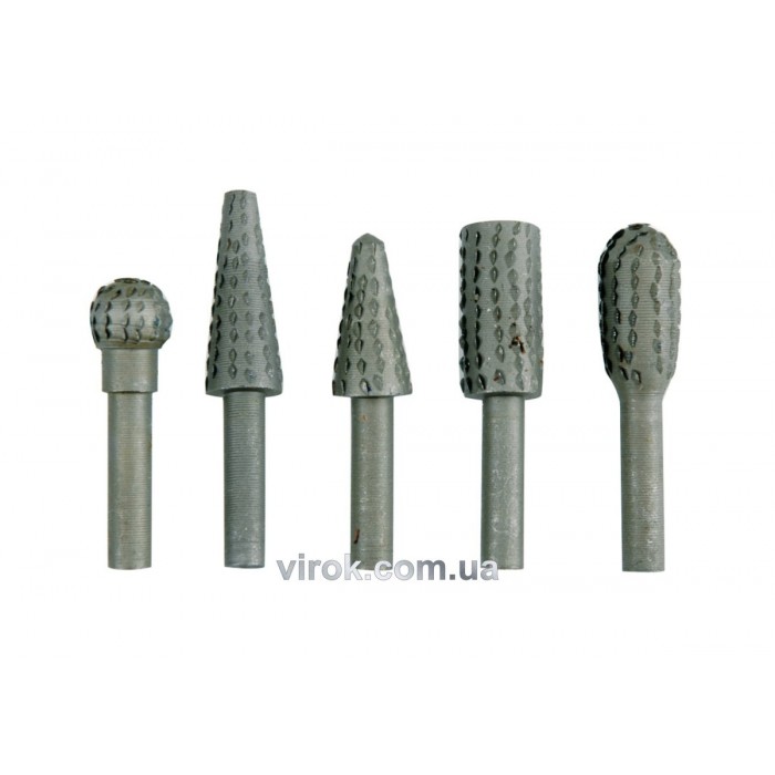 Фрези металеві по дереву та ДСП  VOREL, Набір, 5шт, Ø-6мм [25/200]