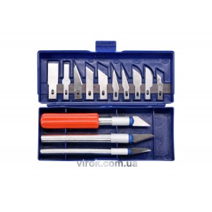 Ножі для різблення по дереву VOREL Набір 13 лез + 3 [25/100]