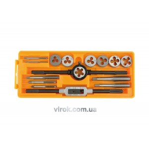 Плашки та мітчики VOREL : Набір 16 Шт/Уп. [10/20]