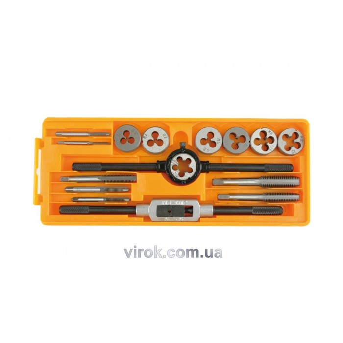 Плашки та мітчики VOREL : Набір 16 Шт/Уп. [10/20]