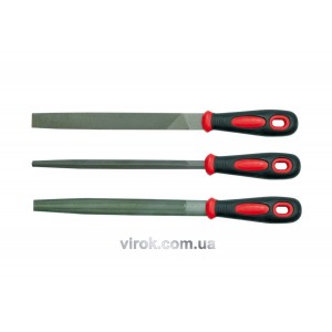 Напильники VOREL : L= 200мм, Набір 3 Шт/Уп. [10/20]