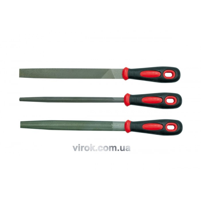 Напильники VOREL : L= 200мм, Набір 3 Шт/Уп. [10/20]