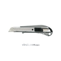 Ніж VOREL з висувним лезом з відломними сегментами : М= 18 мм, металевий корпус [12/120]