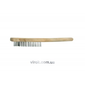 Щітка ручна з стального дроту VOREL, 4 ряди [12/120]