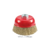 Щітка дротяна VOREL чашкоподібна, Ø-75 мм, з гайкою М14  [12/72]