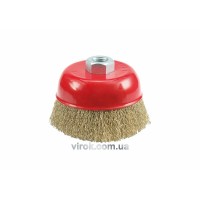 Щітка дротяна VOREL чашкоподібна, Ø-100 мм, з гайкою М14 [6/24]