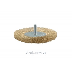 Щітка - крацовка VOREL ПЛОСКА з стержнем Ø-100мм [12/120]