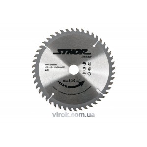 Диск пильний по дереву STHOR. Ø= 160/20 мм, h= 2 мм, 48 зубів [25/50]