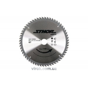 Диск пильний по дереву STHOR. Ø= 250/30 мм, h= 3 мм, 60 зубів [10/20]