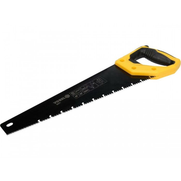 Ножівка по дереву VOREL l= 400 мм, t= 0.9 мм, фосфатоване покриття, 9 зубів/1" [12/48]