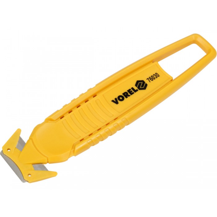Ніж з трапецевидним лезом VOREL: безпечний, 148x38x10 мм [24/144]
