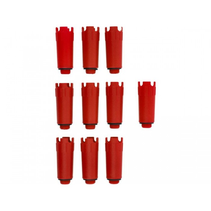 Заглушки монтажні до гідросистем VOREL Ø= 1/2", червоні, 10 шт [20]