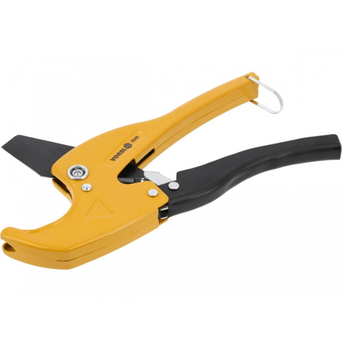 Труборіз VOREL для PVC, PEX, PP, PU, PE труб Ø≤ 64 мм [6/48]