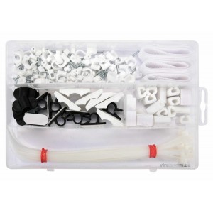 Гачки для кріплення кабелів VOREL, 124 шт.(DW)