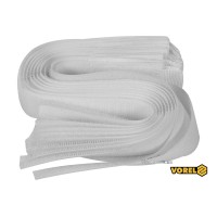 Хомут-липучка для кабеля VOREL : 25 x 300 мм, сірий, нейлон + поліестер + поліуретан, 10 шт [50/100]