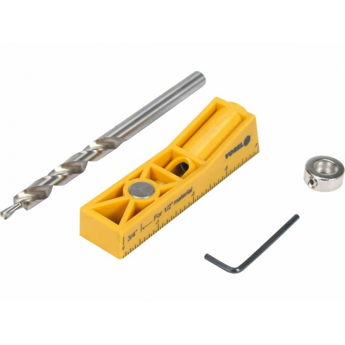 Шаблон для свердління виїмок для кілків YATO, 115х 25х 25 мм, компл. 4 елем. [10/40]