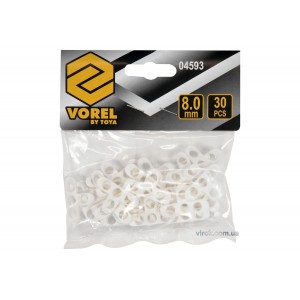 Хрестики дистанційні для плитки і клінкера VOREL тип Т: товщ.- 8 мм, уп. 30 шт.(DW)