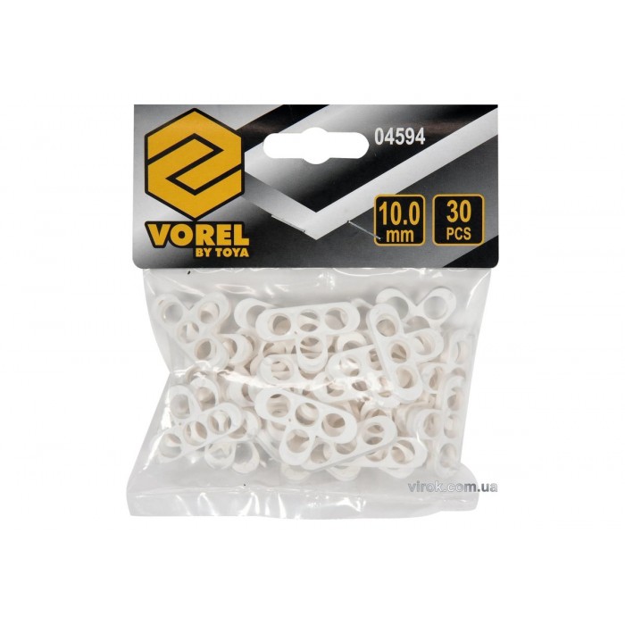 Хрестики дистанційні для плитки і клінкера VOREL тип Т: товщ.- 10 мм, уп. 30 шт.(DW)