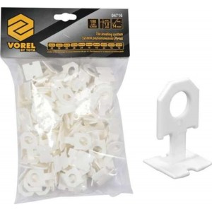 Кліпси для викладання керамічної плитки VOREL : 1 мм, t≤ 14 мм. 100 шт. [15/360]