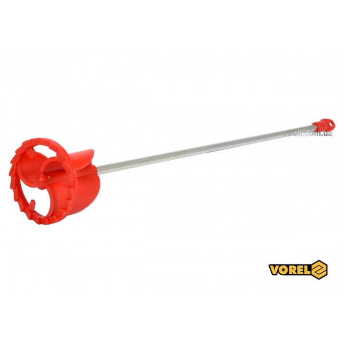 Міксер для фарб пластиковий оцинкований VOREL : Ø80 х 500 мм, HEX 8 мм [10]