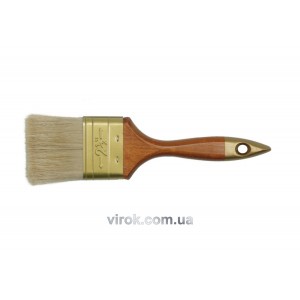 Пензель флейцевий VOREL "ПРОФІ" : дерев'яна ручка, L= 102 мм [50] DW