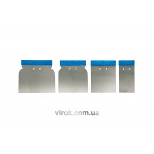 Шпатель малярний VOREL нержавіючий, тип "японский" набір 4шт. 50-120мм [12/120]