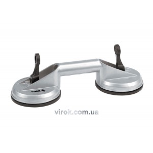 Присоска для монтажу скла подвійна VOREL : d= 115 мм, m= 70 кг, алюміній [10]