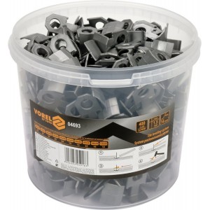 Кліпси для викладання керамічної плитки VOREL : 1.5 mm. h= 7-15 мм. 400 шт. [1]