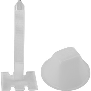 Чашки і стяжки для викладання плитки VOREL : мін. стик t=0.75 мм, плитка 3-40 мм. 50 +  50 шт.(DW)