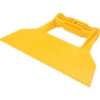 Шпатель для сумішей і клеїв VOREL : L= 225 мм  пластиковий, з 3-кутними зубами- 7х7 мм(DW)