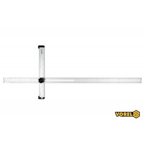 Кутник алюмінієвий регулювальний VOREL : 1200 х 320 мм, з розмітками кутів 30-75° [6/12]